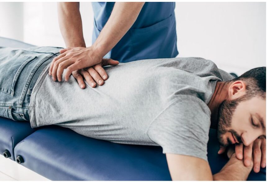 Professional reviewing posture and workstation comfort considerations